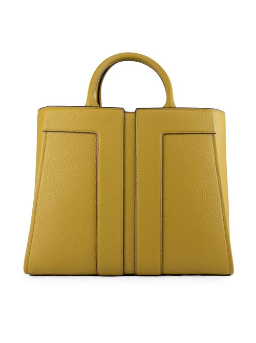 Borsa a mano media effetto pelle curry Elisabetta Franchi | BS07A51E2DC6